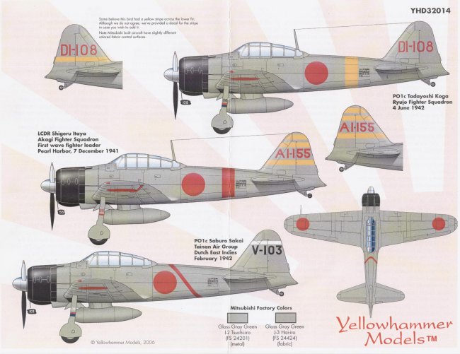 review YellowHammer 1/32 A6M2 Zero Type 21s YHD32014