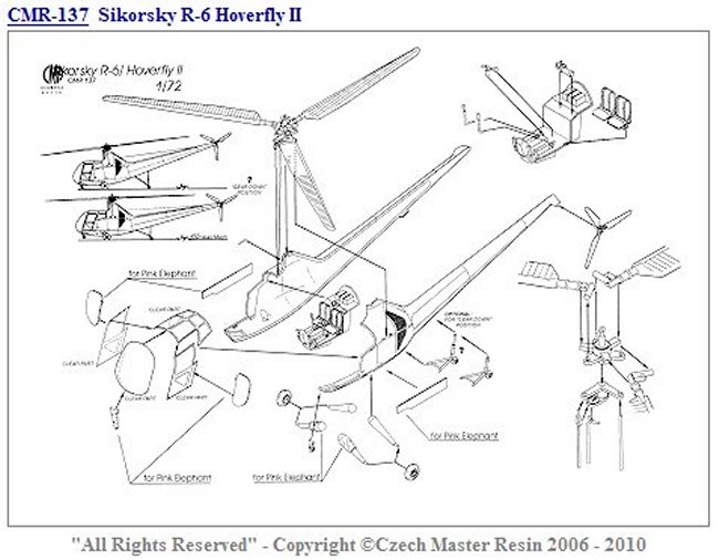 Czech Master Resin 1/72 Sikorsky R-6 Hoverfly II Model Kit